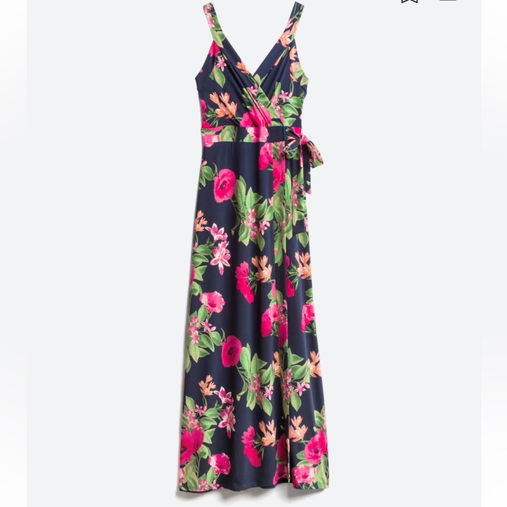 Market & Spruce Hellena Faux Wrap Maxi Dress, Size Medium